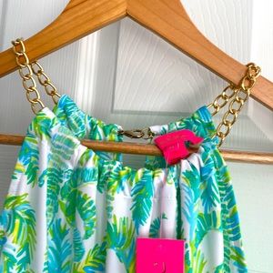 Lilly Pulitzer Halter Tops with brass chain closures